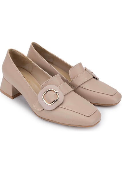 Kadın Vegan Bej Topuklu Ayakkabı 1073 115 Bn Ayk SK24-25 Bej Cılt fiyatları