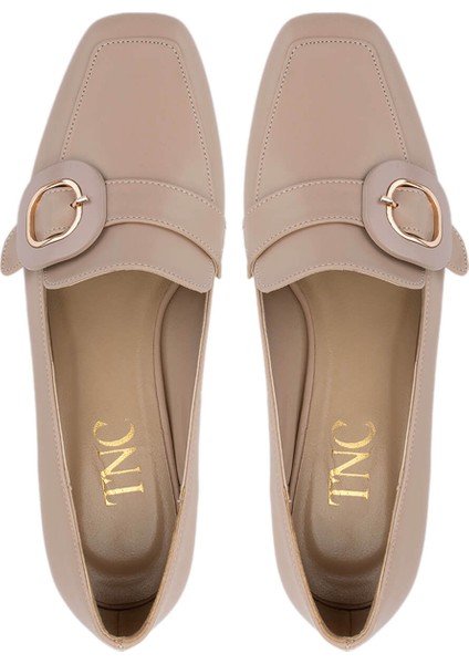 Kadın Vegan Bej Topuklu Ayakkabı 1073 115 Bn Ayk SK24-25 Bej Cılt indirimleri