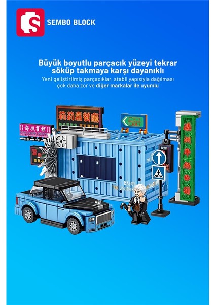 Hong Kong Street Scene Bk.5 Caddede 264 Parça Yapı Blokları LEGO ile Uyumlu (714526)