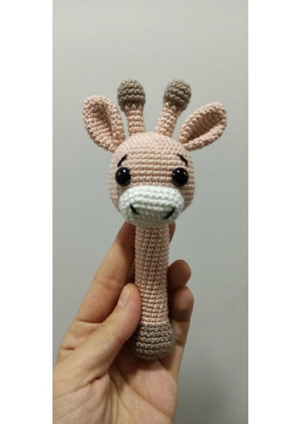 Yenidoğan Sevimli Zürafa Çıngırak Amigurumi Organik Oyuncak Karışık fiyatları