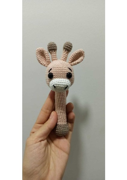 Yenidoğan Sevimli Zürafa Çıngırak Amigurumi Organik Oyuncak Karışık fırsatları