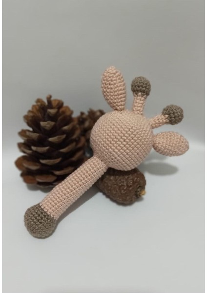 Yenidoğan Sevimli Zürafa Çıngırak Amigurumi Organik Oyuncak Karışık indirimleri