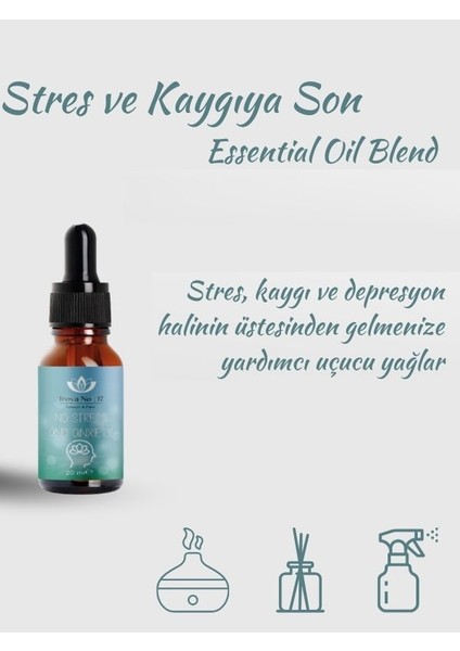 Stres ve Anksiyeteye Karşı Difüzör ve Buhurdanlık Uçucu Yağ Karışımı