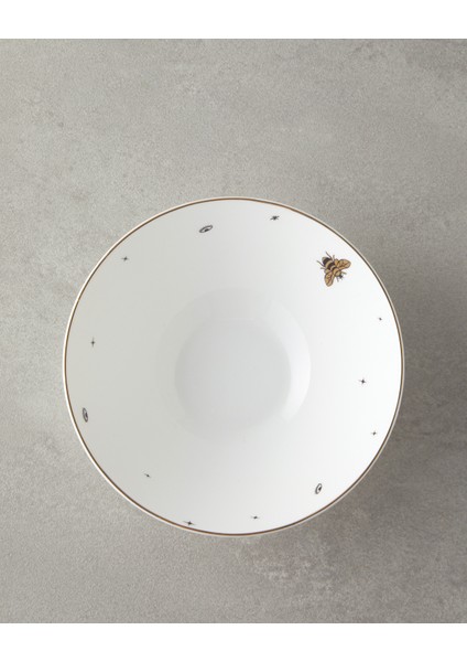 Talisman Bee Bone China Kase 15 cm Siyah-Gold