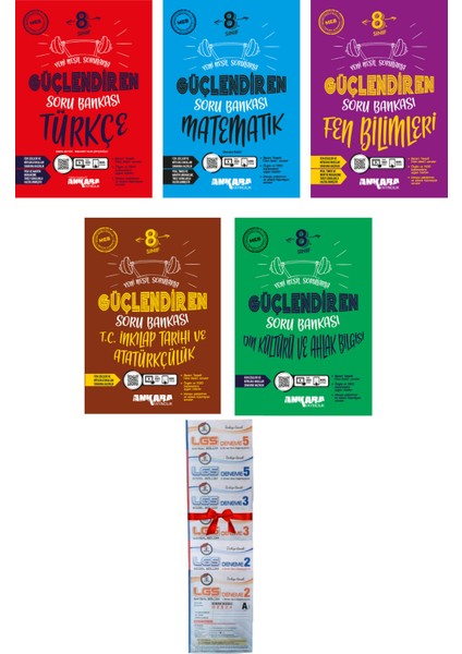 8. Sınıf LGS Güçlendiren Soru Bankası 5 Kitap (Deneme Hediye)