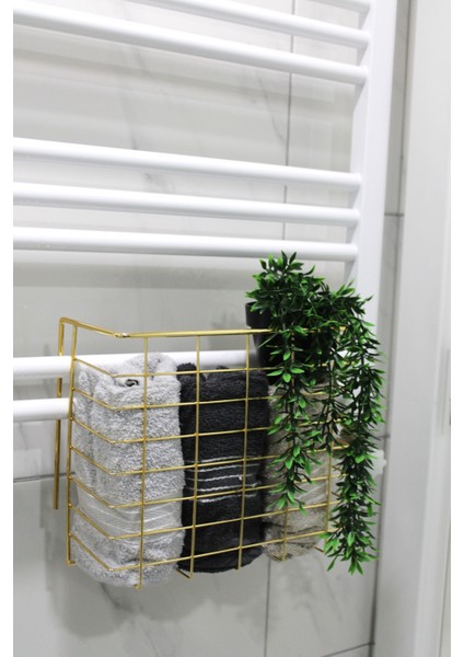 Asılabilir Havlupan Düzenleyici Banyo Havluluk Kurutma Sepeti Tuvalet Kağıdı Organizeri 1 Adet