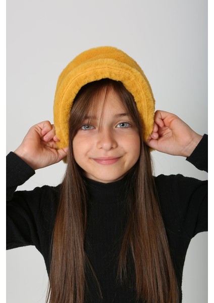 Çocuk Peluş Bucket Şapka Rkş-Ç-01 Hardal modelleri