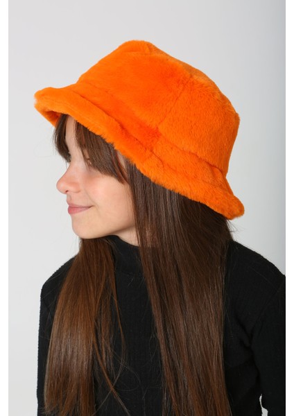 Çocuk Peluş Bucket Şapka Rkş-Ç-01 Turuncu fiyatları