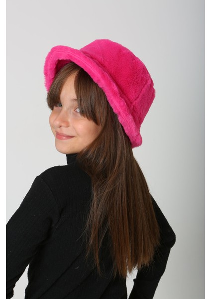 Çocuk Peluş Bucket Şapka Rkş-Ç-01 Fuşya fiyatları