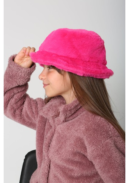 Çocuk Peluş Bucket Şapka Rkş-Ç-01 Fuşya modelleri