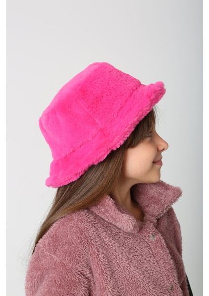 Çocuk Peluş Bucket Şapka Rkş-Ç-01 Fuşya fırsatları