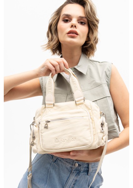 Kadın El ve Omuz Çantası-Bej
