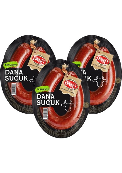 Dana Sucuk Fermente Vakumlu Kangal 200 gr x 3 Adet