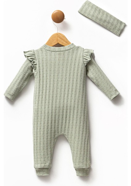 Kız Çocuk Pamuklu Uzun Kollu Bandanalı Önden Düğmeli Tulum fiyatları