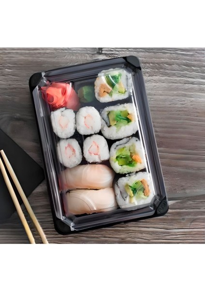 Sushi Kabı Plastik Servis Seti Büyük 13 x 21 cm fiyatları