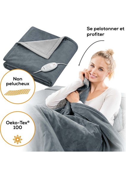 Hd 75 Dark Grey Elektrikli Battaniye