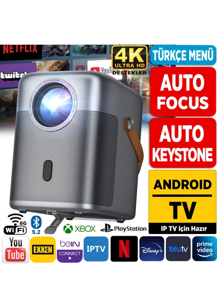 H300A Android Tv 4K Destekli Projeksiyon Cihazı