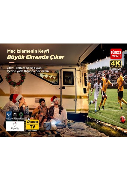 H300A Android Tv 4K Destekli Projeksiyon Cihazı