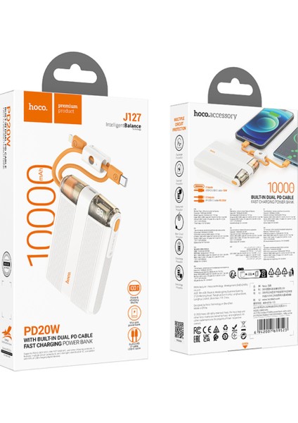 J127 Dijital Göstergeli Dual Kablolu 20W Hızlı Şarj Destekli 10.000 Mah Pd Mini Powerbank fırsatları