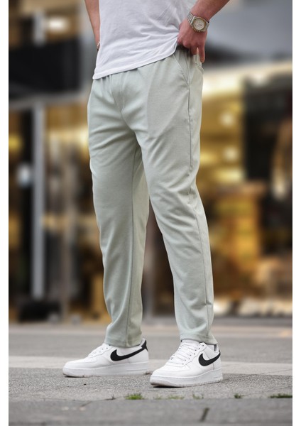 Çağla Yeşili Düz Paça Erkek Pantolon E6556