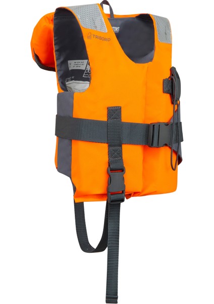 Tribord Çocuk Can Yeleği - 15-40 Kg - Turuncu/Gri - LJ100N Easy