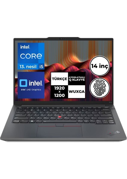 Thinkpad E14 Gen5 I5-1335U 16 GB Ram 1 Tb SSD 14'' Windows 11 Pro 21JK0005TX KT10