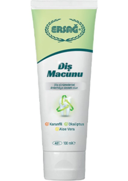 Ersağ Diş Macun 3 Lü Set 275 ml