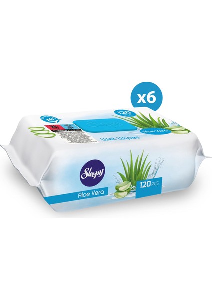 Aloe Vera Islak Havlu 6X120 (720 Yaprak)