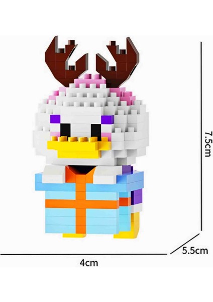 DEK Toy Store Yeni Yıl Özel Seri Donald Duck ve Daisy Duck Figür 3D Puzzle Yap-Boz Yapı Blokları