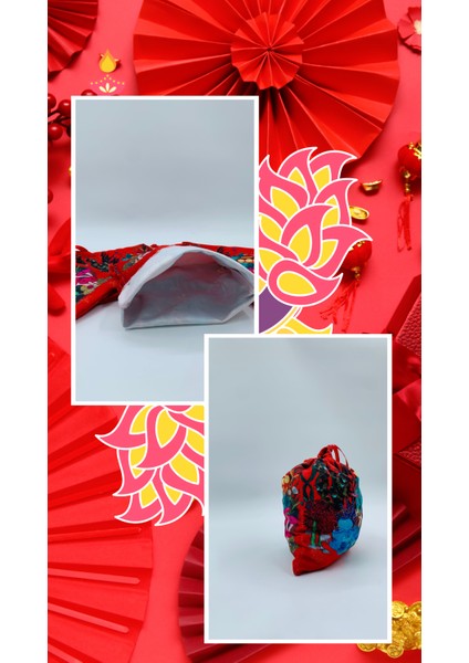Özel Tasarım 2025 Happy New Year Yılbaşı Konseptli Kurdeleli Hatıra Kesesi Çuvalı (17X20CM) 1 Adet