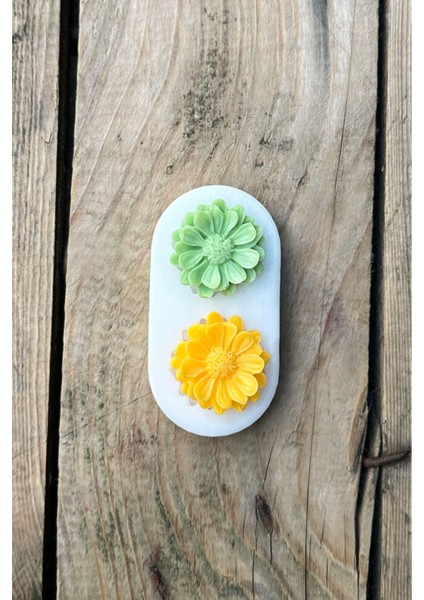 Lotus Çiçeği Ikili Mum Kalıbı (Silikon) (1 Adet)