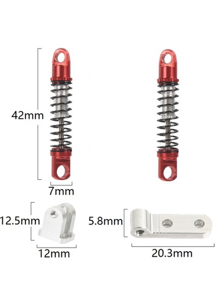 D12 Rc Araba Yükseltme Parçaları Için Metal Ön ve Arka Amortisör Sabit Koltuk Modifikasyon Aksesuarları,c (Yurt Dışından)