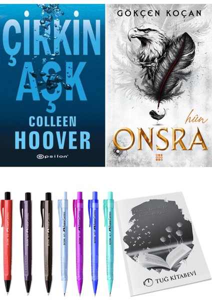 Onsra 2 Hun ve Epsilon Yayınevi Çirkin Aşk Colleen Hoover 2li Set + Hediyeli