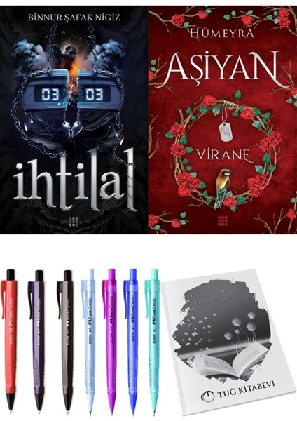 Aşiyan 1 Virane ve Dokuz Yayınları Ihtilal 2 Zede Binnur Şafak Nigiz 2li Set + Hediyeli