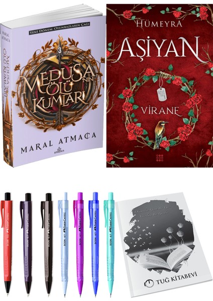 Aşiyan 1 Virane ve Ephesus Yayınları Medusanın Ölü Kumları 3 Maral Atmaca 2li Set + Hediyeli