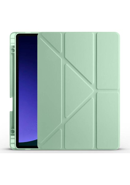 Galaxy Tab S9 Fe Tri Folding Kalem Bölmeli Standlı Kılıf