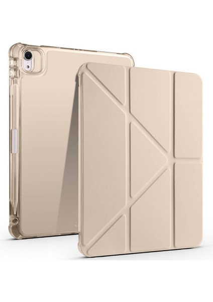 Apple iPad Air 11 2024 Tri Folding Kalem Bölmeli Standlı Kılıf