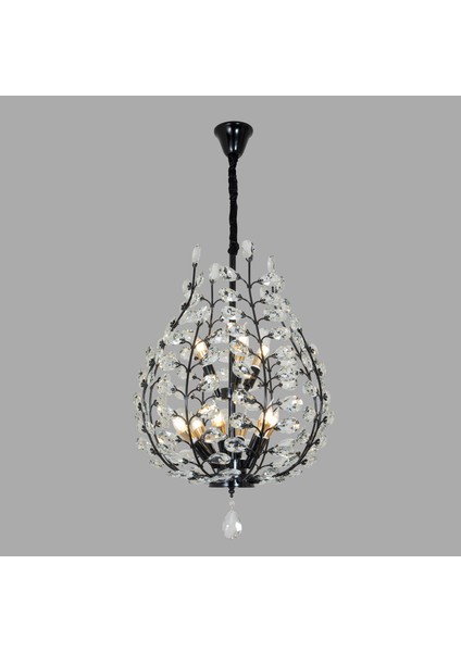 Donna Siyah 55'lik Kristal Taşlı Modern Koridor, Salon Avize fiyatları