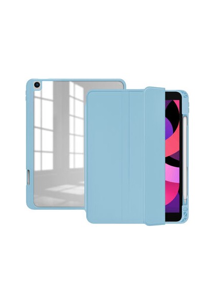 Apple iPad 10.2 (8.nesil) Arkası Şeffaf Standlı Nort Premium Kılıf