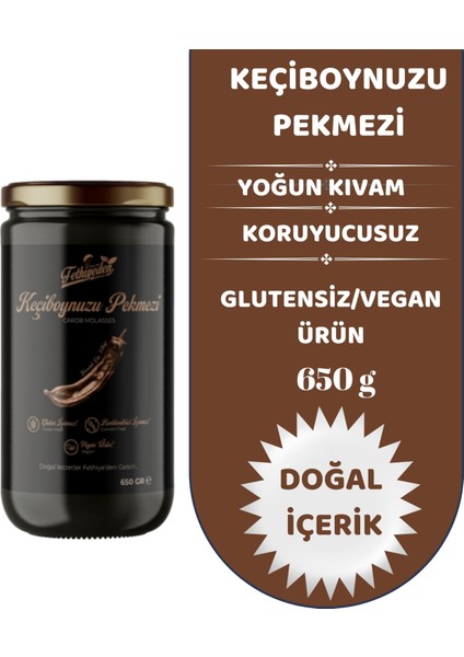 Doğal Katkısız ve Organik Keçiboynuzu Pekmezi 650GR