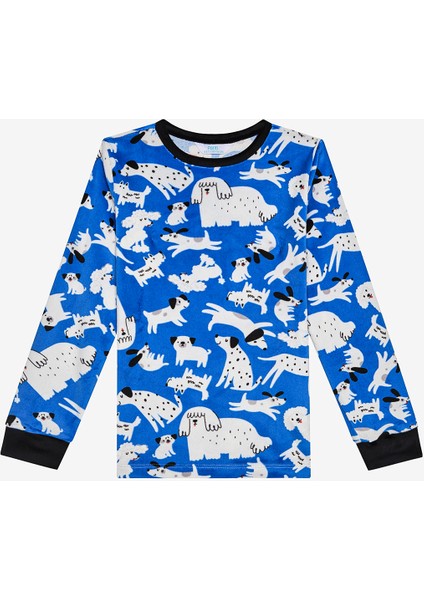Kız Çocuk Dog Family Lila Pijama Takımı