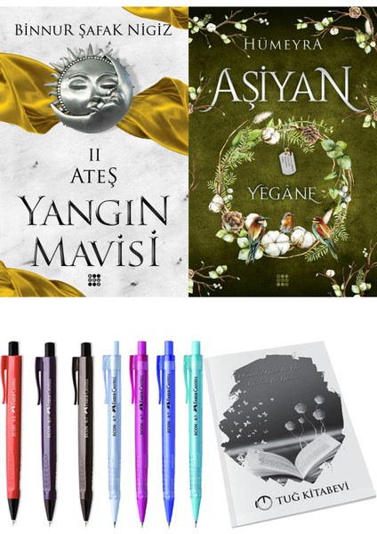 Aşiyan 3 Yegane ve Dokuz Yayınları Yangın Mavisi 2 Ateş Binnur Şafak Nigiz + Hediyeli