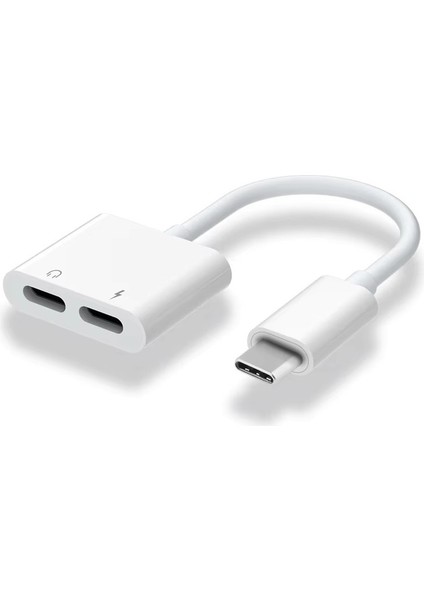 2in1 Type-C Kulaklık ve Şarj Dönüştürücü Hızlı Şarj Adaptör JH032
