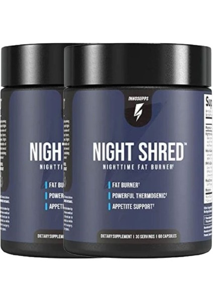 2li Adet Night Shred Nighttime Fatburner Gece Istenmeyen Yağlara Parçalayıcı 60 Caps