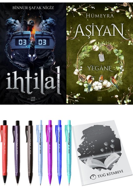 Aşiyan 3 Yegane ve Dokuz Yayınları Ihtilal 2 Zede Binnur Şafak Nigiz 2li Set + Hediyeli
