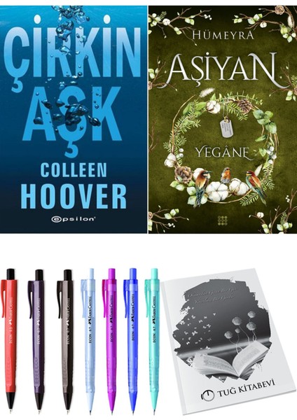 Aşiyan 3 Yegane ve Epsilon Yayınevi Çirkin Aşk Colleen Hoover 2li Set + Hediyeli
