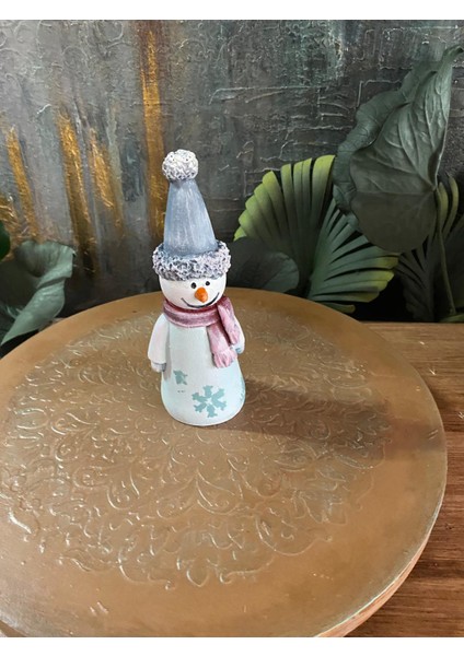 Boyalı Polyester Obje Kardan Adam