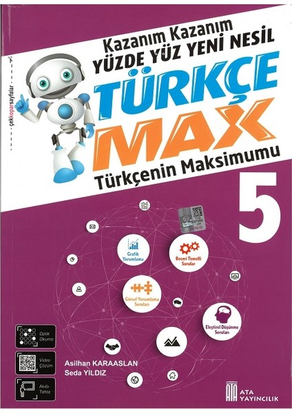 Ata 5.sınıf Türkçe Max Soru Bankası -18 Deneme Sınavı