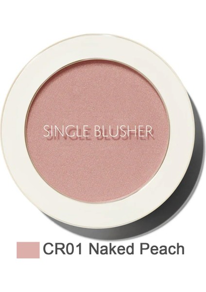 Single Sebum Kontrolü Sağlayan Tekli Toz Allık Naked Peach