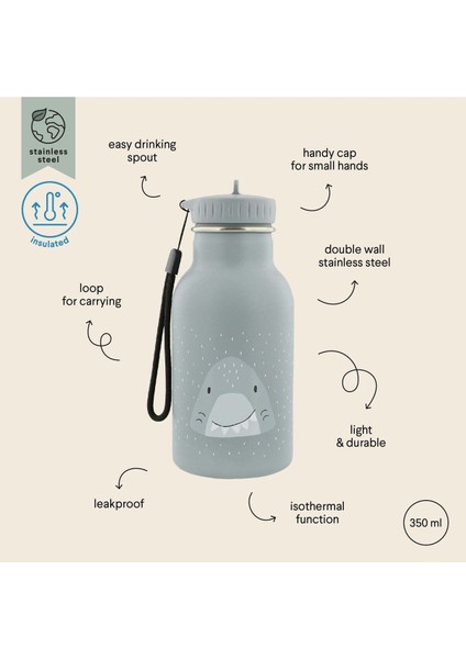 Insulated Drınkıng Bottle 350ML - Termos Şişe - Mr. Shark